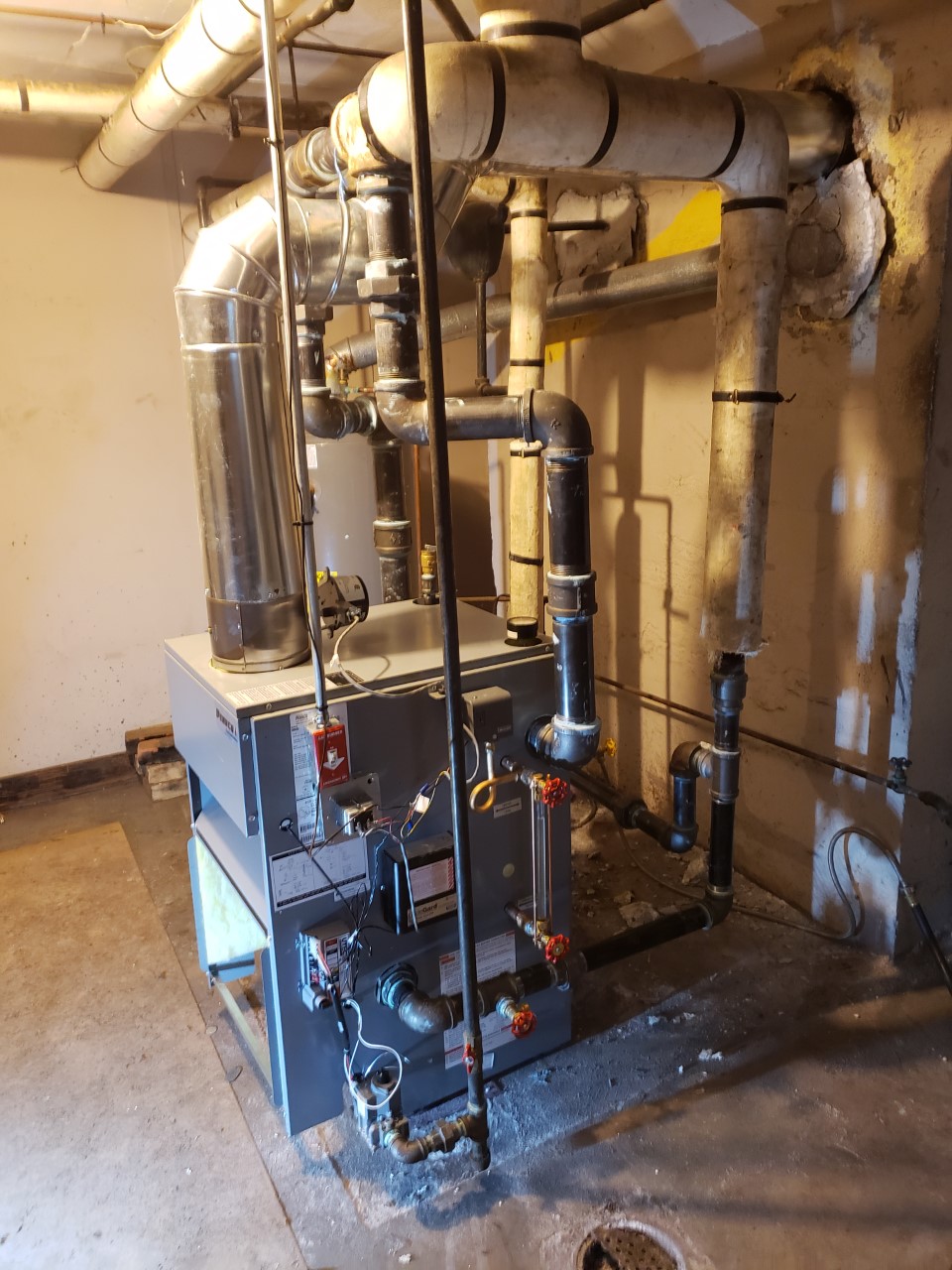 New steam boiler